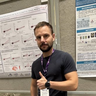 Valentin presenting poster