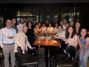 Group photo at dinner