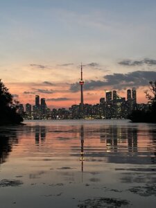 Sunset from the island